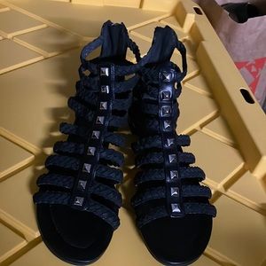 Marc Fisher Strappy Sandler with silver Studded detail